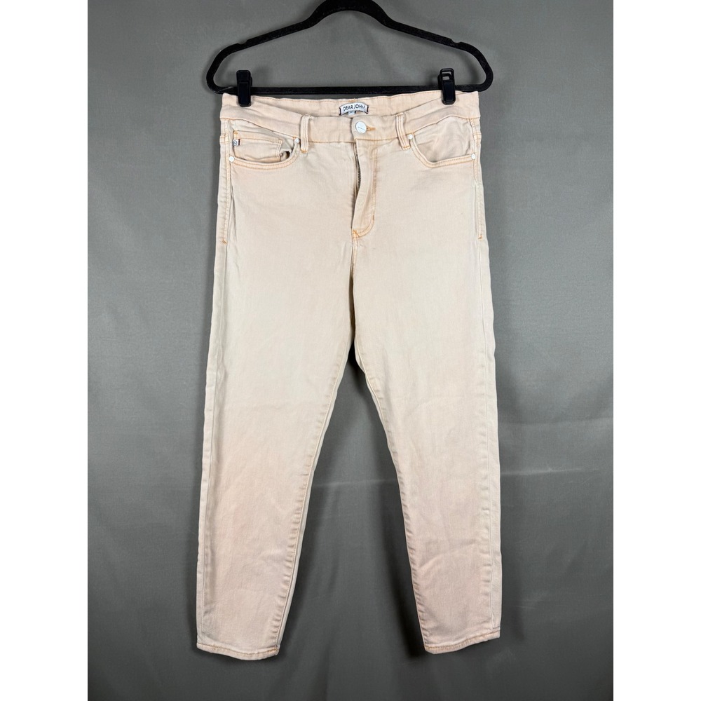 Dear John Mimosa Jeans Women 31 Peach Beige Slim Tapered Stretch DPM12C449MMA